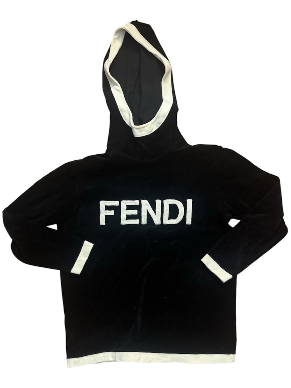 Fendi velvet hooded sweatshirt
